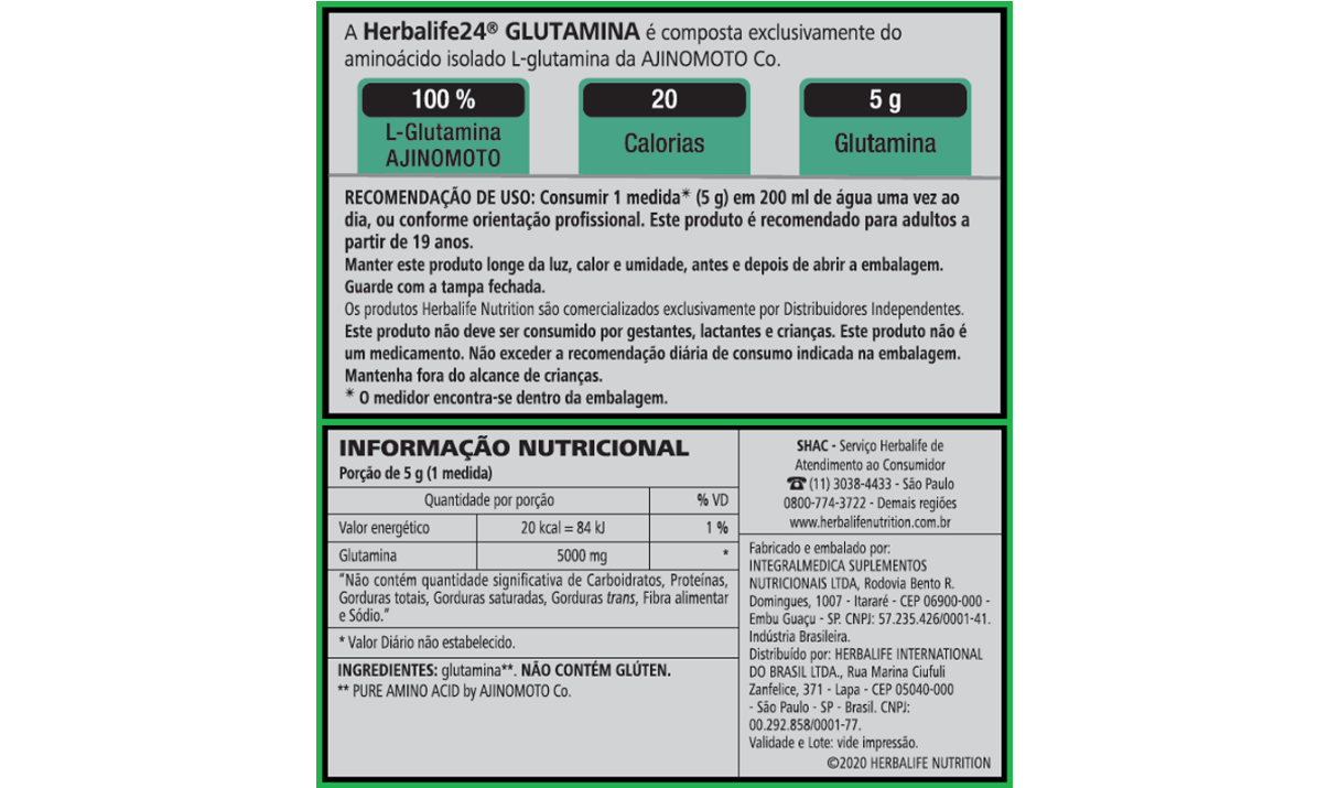 Glutamina Sabor Neutro 150 g